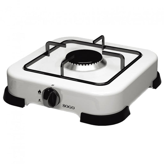 SOGO Fornello a Gas Portatile – 1 Bruciatore, Accensione Manuale, 1.7 kW, GPL Butano-Propano