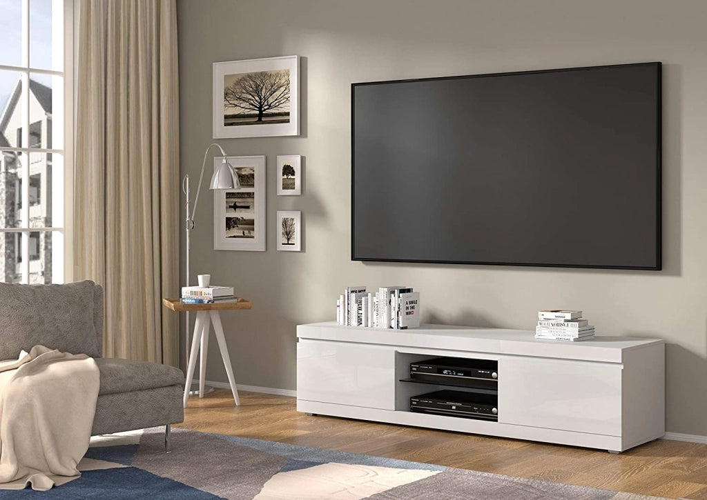 ARMADIO PORTA TV NET 180 BIANCO LUCIDO