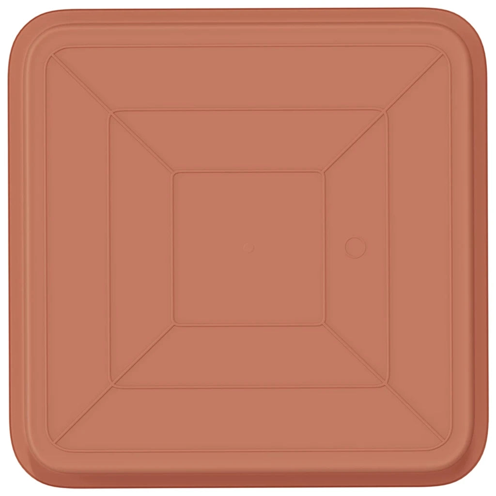Vassoio Quadrato per Fiori 6 pz Rosso Mattone 36 x 36 x 2.5 cm CFW6549721