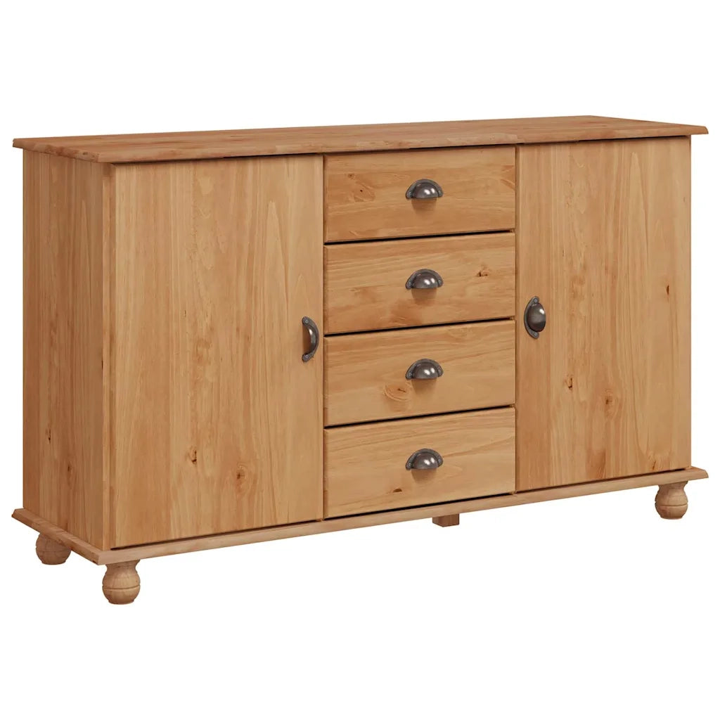 Credenza-Buffet-Armadio da cucina ASKIM 133,5 x 40 x 79 cm Legno di pino massello 686263