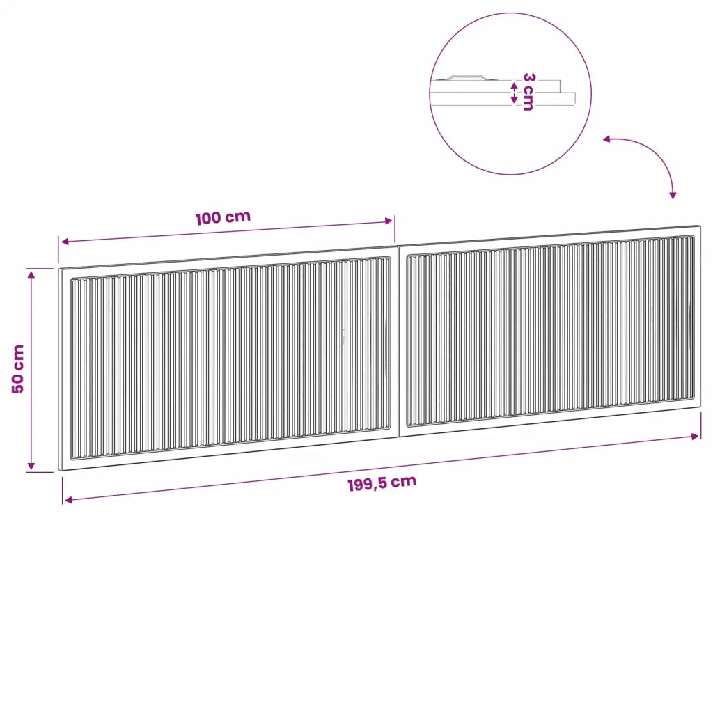 Testiera da Muro EDE Grigio Cemento Legno ingegnerizzato 896048