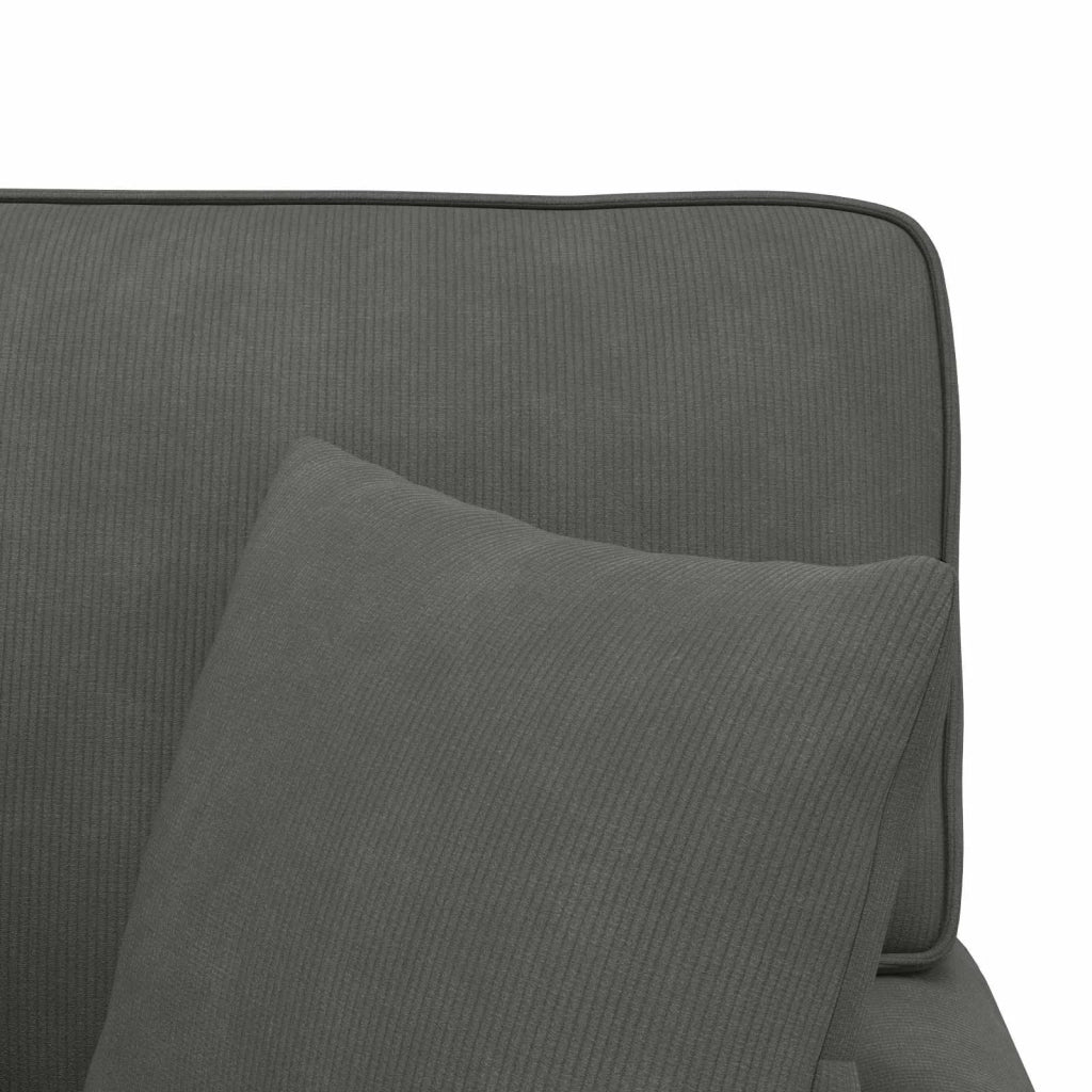 Chaise Longe con Gonna 3 pcs Grigio scuro Tessuto in Cords