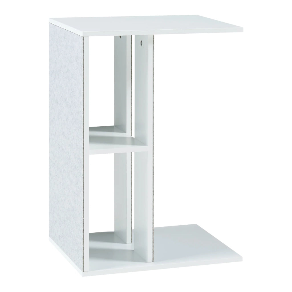 Tavolino laterale con tiragraffi per gatti 58 x 40 x 30 cm bianco 03_0010896