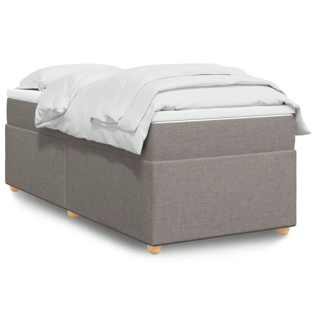 Giroletto a Molle con Materasso Tortora 90x190 cm in Tessuto