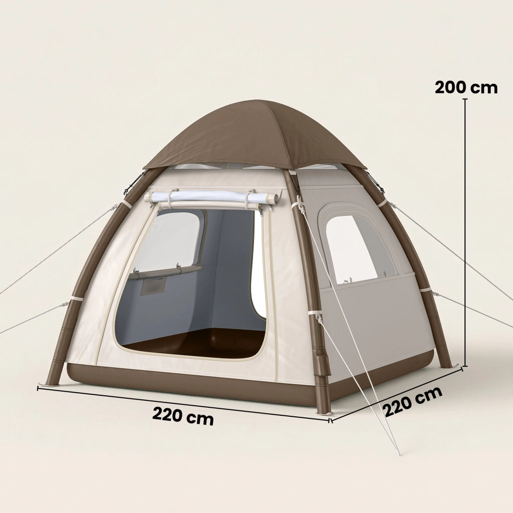 Tenda da campeggio gonfiabile 3-4 persone con zanzariera e pompa ¨C zephmum ¨C UPF30+ impermeabile