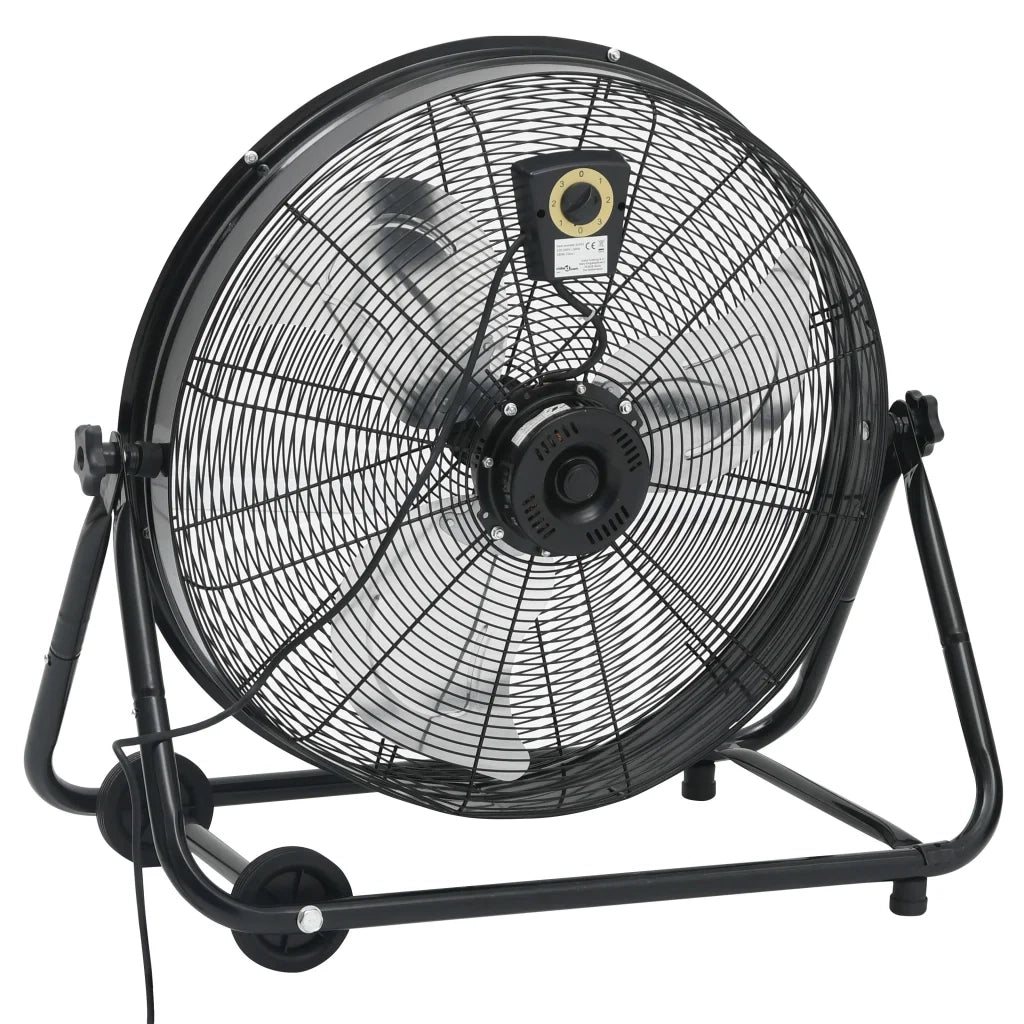 Ventilatore a Tamburo Industriale 60 cm 172,5 W Nero 51453