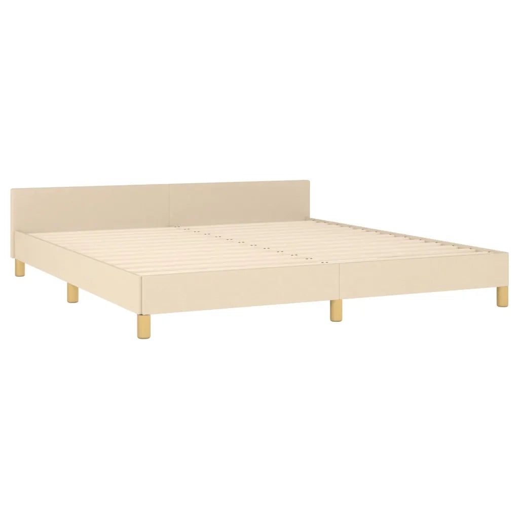 Giroletto senza Materasso Crema 160x200 cm in Tessuto