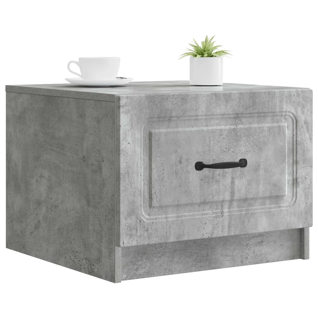 Tavolino da salotto | Tavolino da caff¨¨ | Tavolino da Soggiorno con cassetto Grigio Cemento 49 x 50 x 37 cm