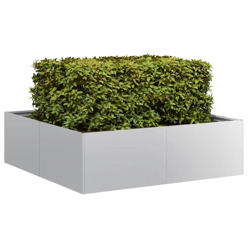 Fioriera | Cassetta per fiori | Vaso 100x100x30 cm in Acciaio Zincato