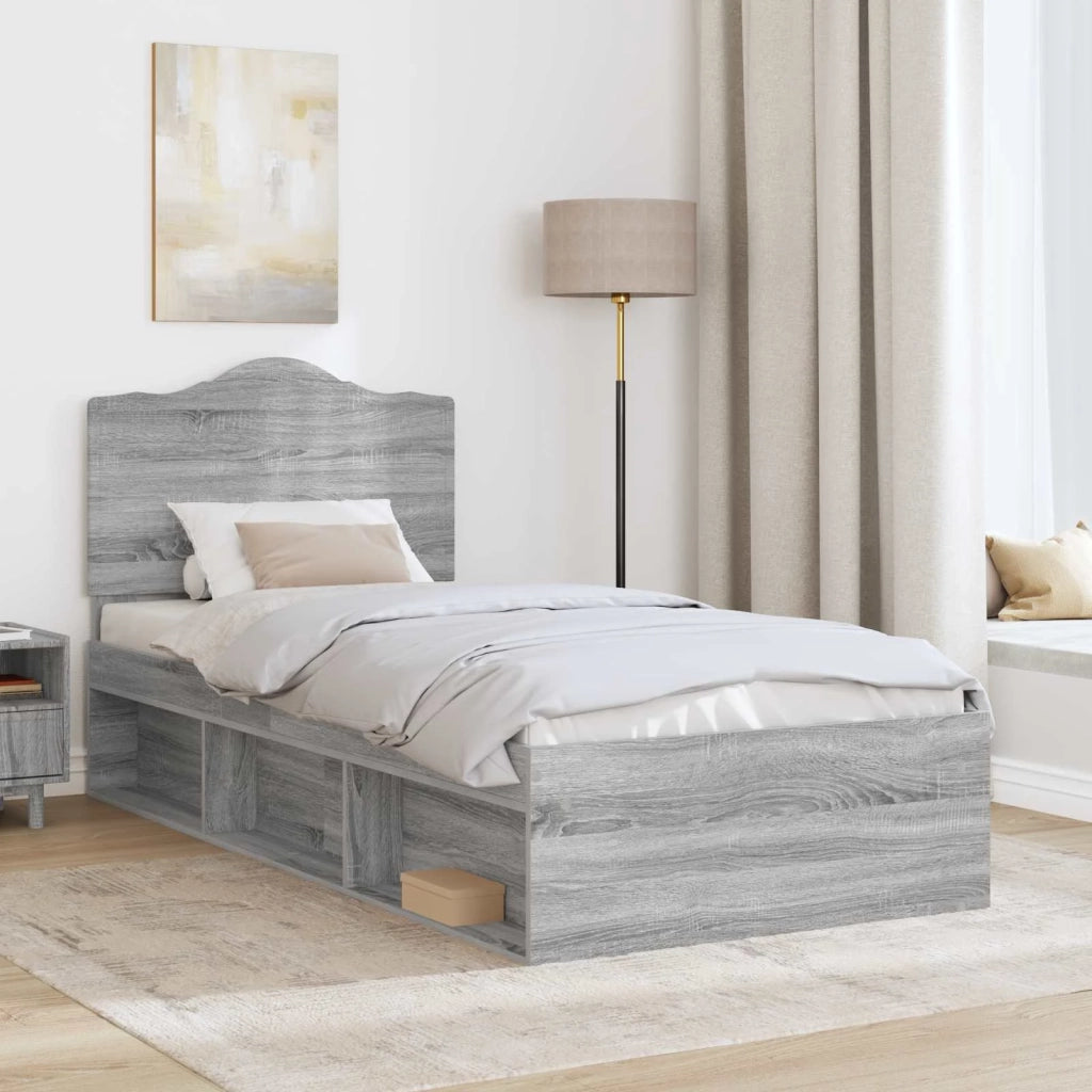 Struttura del letto Grigio Sonoma 75 x 190 cm Pino massello 3413376