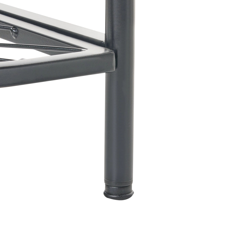 Appendiabiti in acciaio e metallo nero da 160 cm con ripiani e scaffali stile Glamour Industriale
