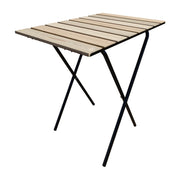 Tavolo da giardino pieghevole metallo e legno di pino 60 x 40 x 57 cm nero naturale 03_0011088