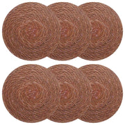Tovagliette in erba di mare 6 pcs Marrone Ø 30 cm 42012325