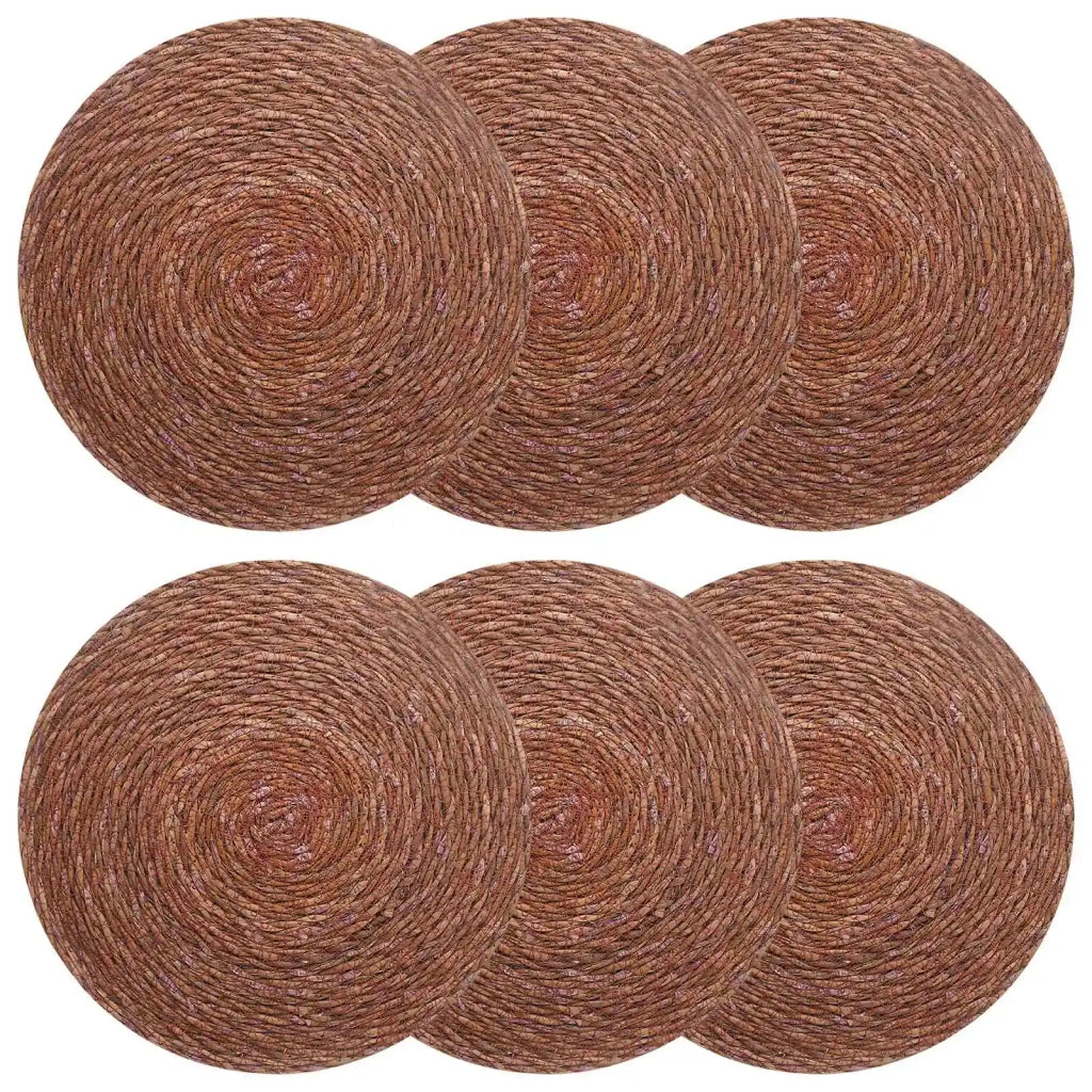 Tovagliette in erba di mare 6 pz Marrone 100% Erba marina 42012325