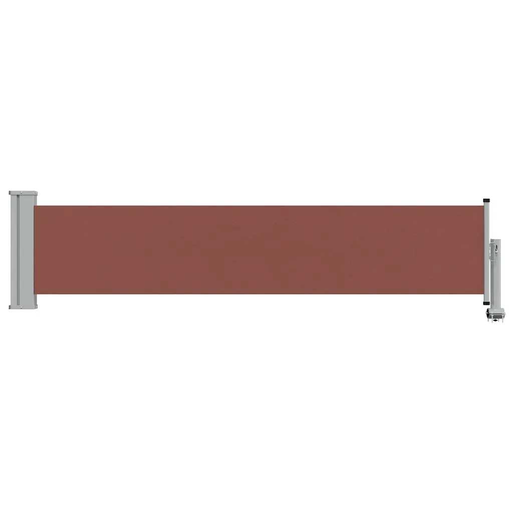 Tenda Laterale Retrattile per Patio 60x300 cm Marrone