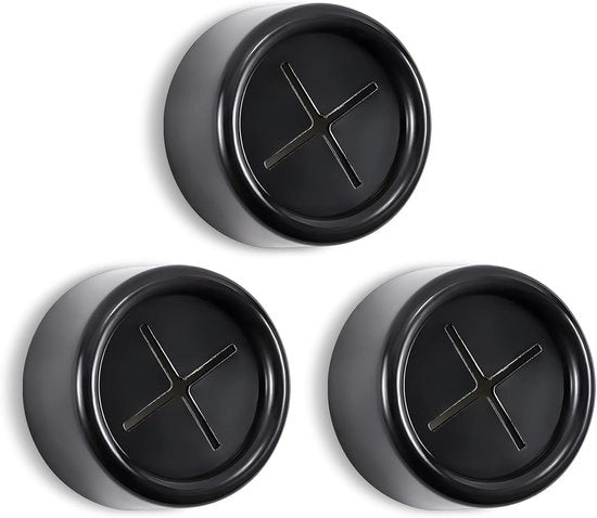 Kit di appendi asciugamani 3 in 1 - Spille rotonde con finitura in acciaio inox - Installazione facile da eseguire con chiodi per parete - Nero - Adatto per cucina - bagno - doccia - esterno - appendi asciugamani