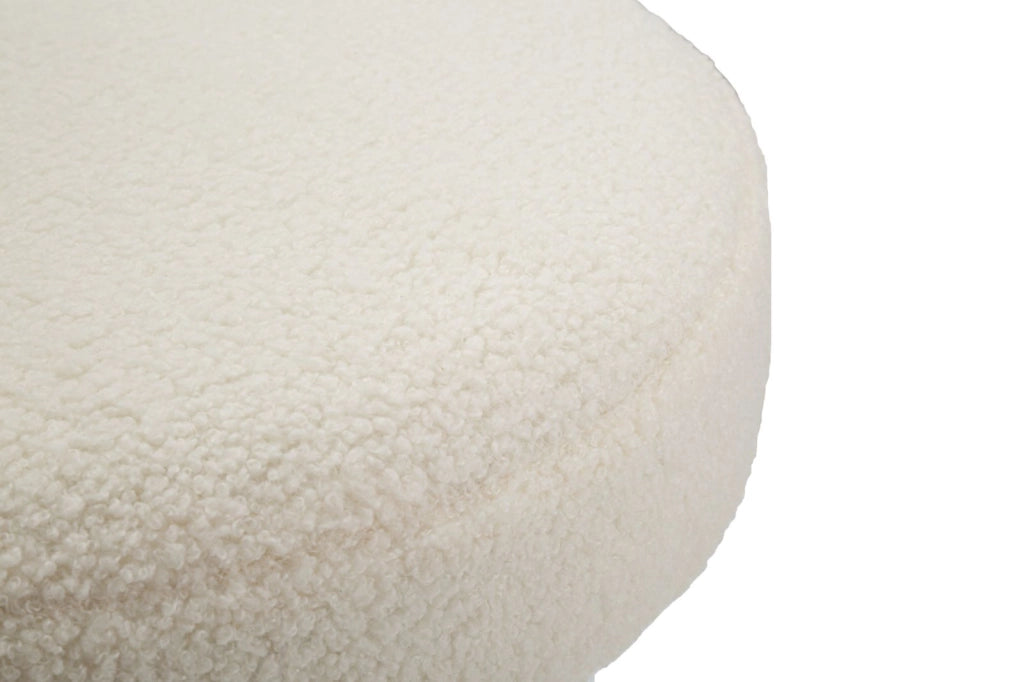 Tavolino in tessuto crema e oro  42x42x51cm Iceland