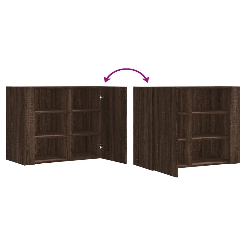 Armadietto a Muro | Mobile a Parete Rovere Marrone 75x35x60 cm in Truciolato