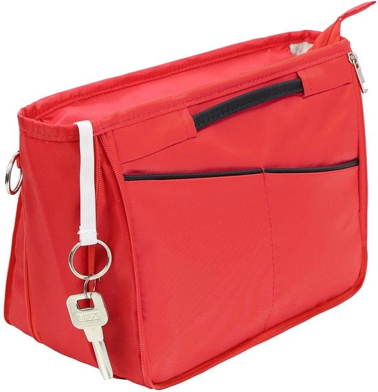 Organizzatore di Borse in Borsa, Tasca a Mano in Nylon con Cerniera, Borse Interne per Borse a Mano, Organizzatore Cosmetico per Donne, Piccolo