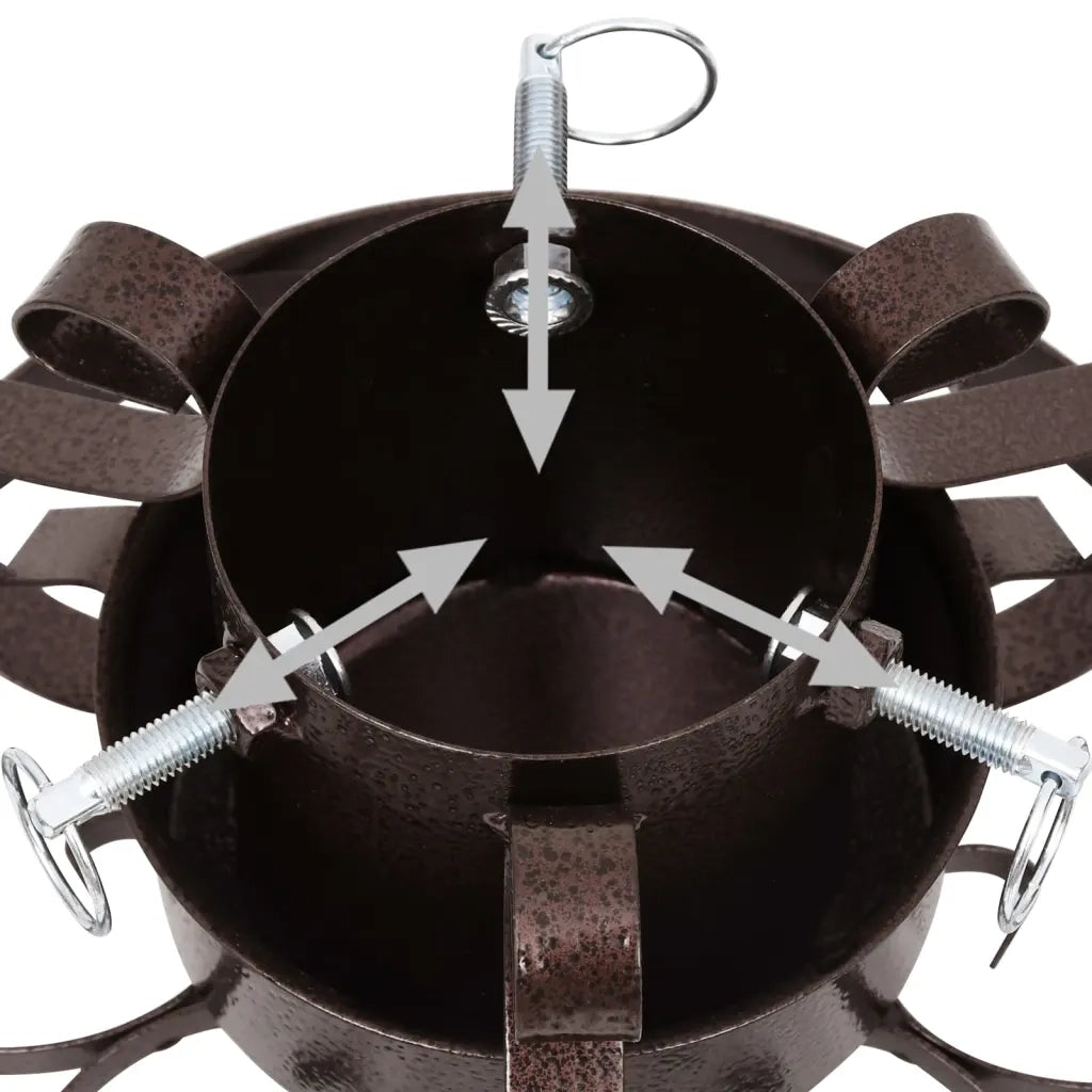 Base per Albero di Natale Rame Anticato 29x29x15,5 cm cod mxl 61666
