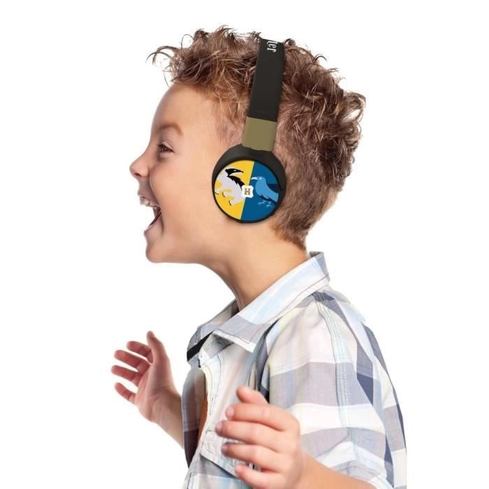 HARRY POTTER - Cuffie Bluetooth 2 in 1 - Cablate comode e pieghevoli per bambini con limitazione del suono