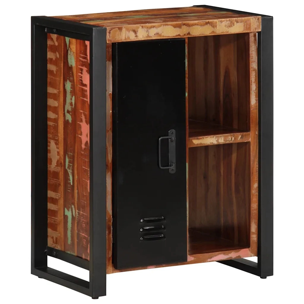 Credenza-Buffet-Armadio da cucina Multicolore 55x35x70 cm in Legno Massello Recupero 401259