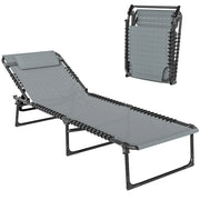 Lettino da giardino pieghevole ¨C zephmum ¨C Nero grigio