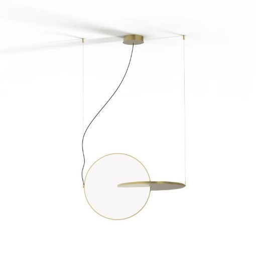 NOA-S Sospensione led 36W struttura in metallo ottone verniciato,diffusore satinato in acrilico, dimmerabile SDD 2800 - 5000k