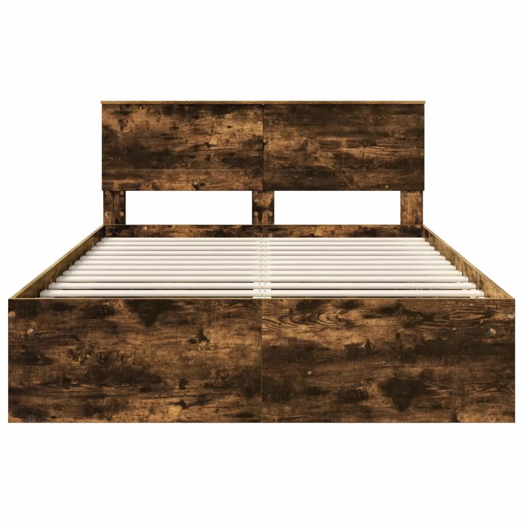 Struttura del letto Rovere fumé 150 x 200 cm Legno multistrato
