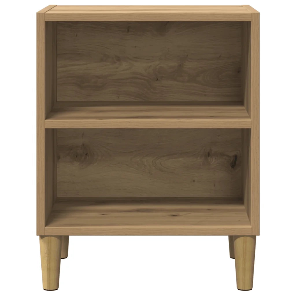 Comodini Rovere Artigianale 2 pz 40x30x50 cm Legno Multistrato
