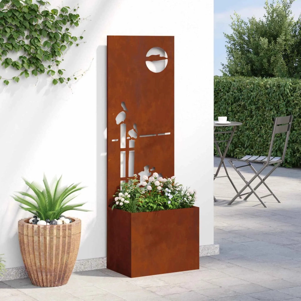 Schermo per privacy in giardino Ruggine 50 x 32 x 150 cm 876475