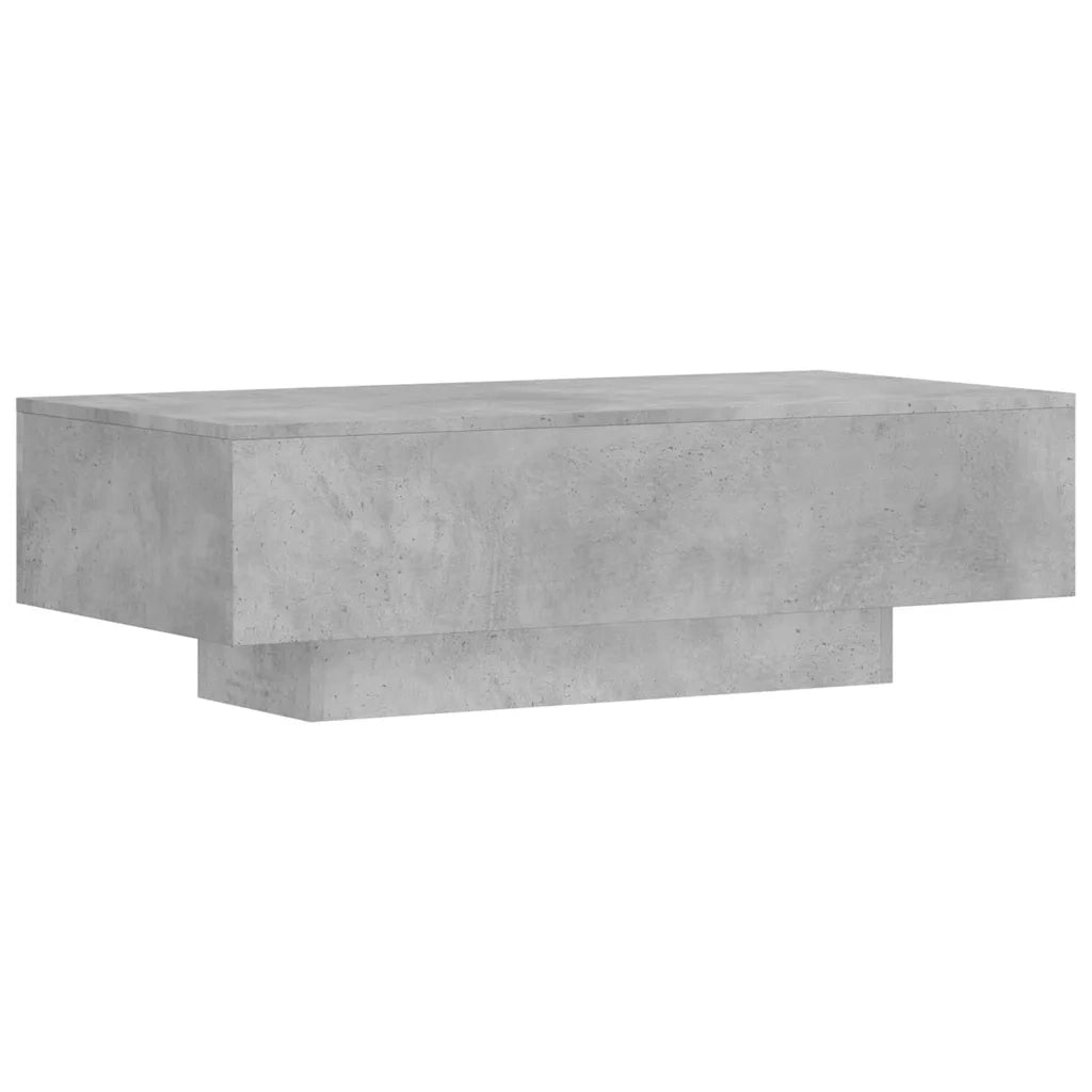 Tavolino Salotto-Tavolino da Soggiorno Grigio Cemento 100x49,5x31cm Legno Multistrato