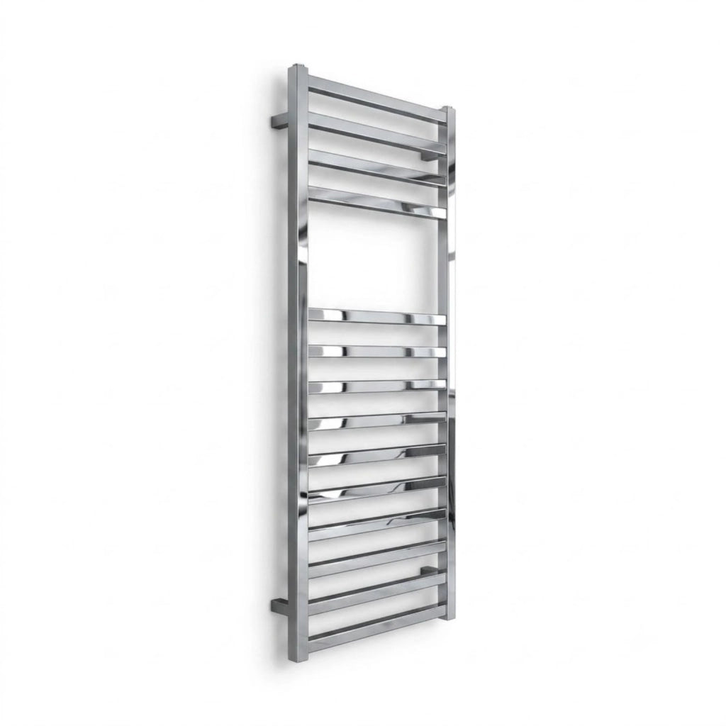 Termoarredo scaldasalviette square cromo lucido per bagno profilo quadro *** finitura- cromo lucido, misure h1200xl50...