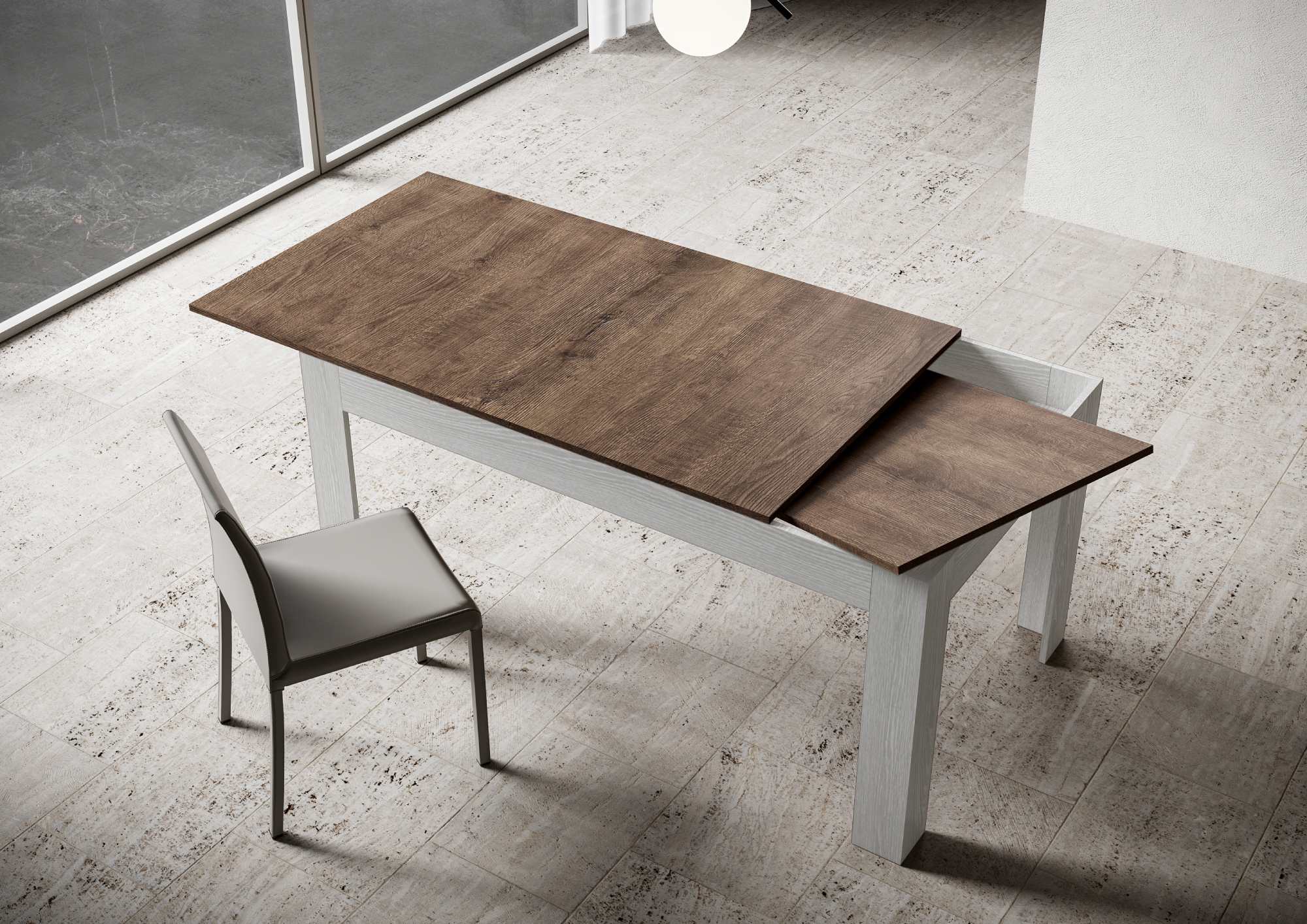 Tavolo Allungabile 120-180x90x77 cm Bibi Mix Noce