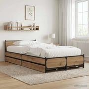 Struttura letto con testata Rovere Artigianale 80 x 200 cm 3429698