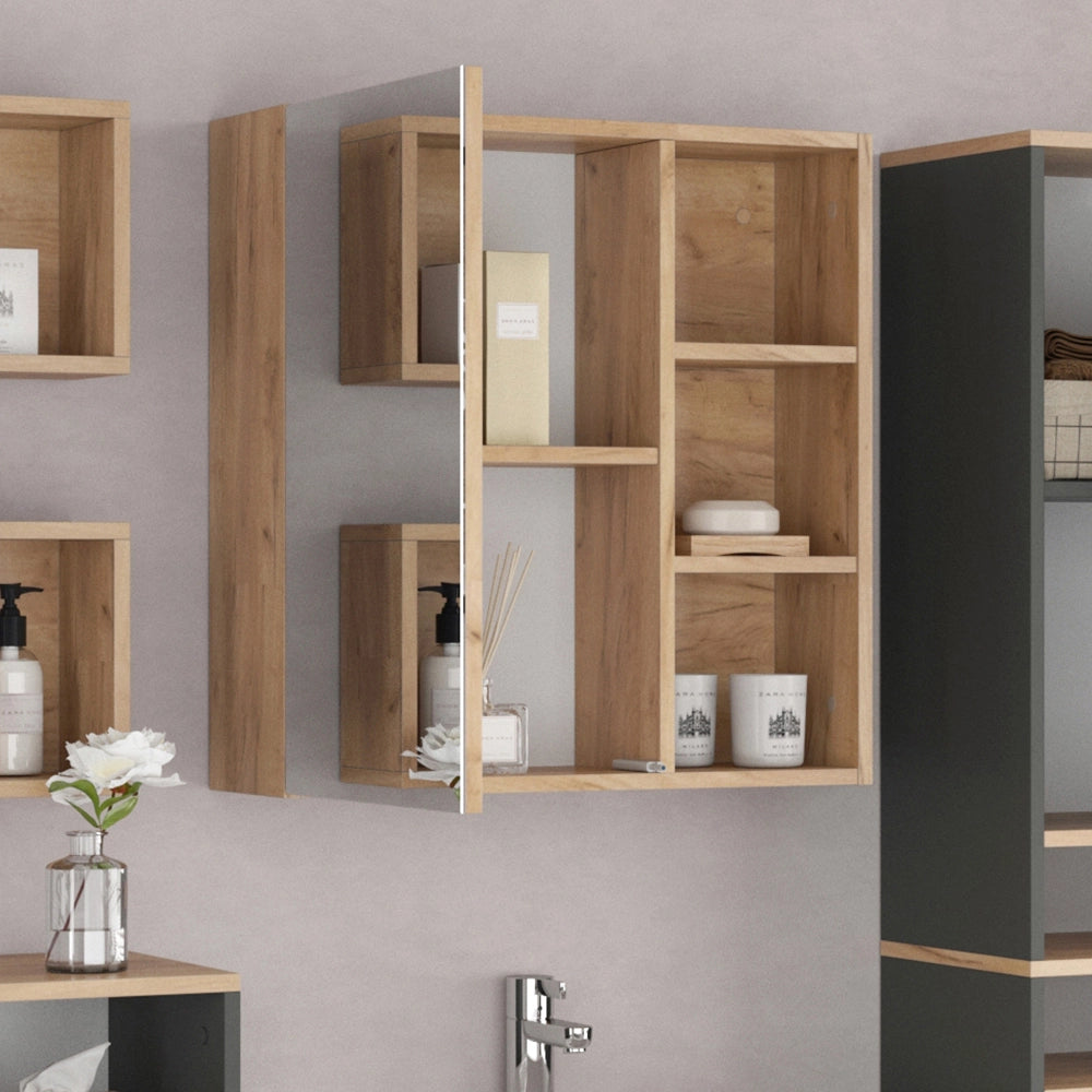 Vicco Specchio contenitore bagno Antracite 62 x 64 cm