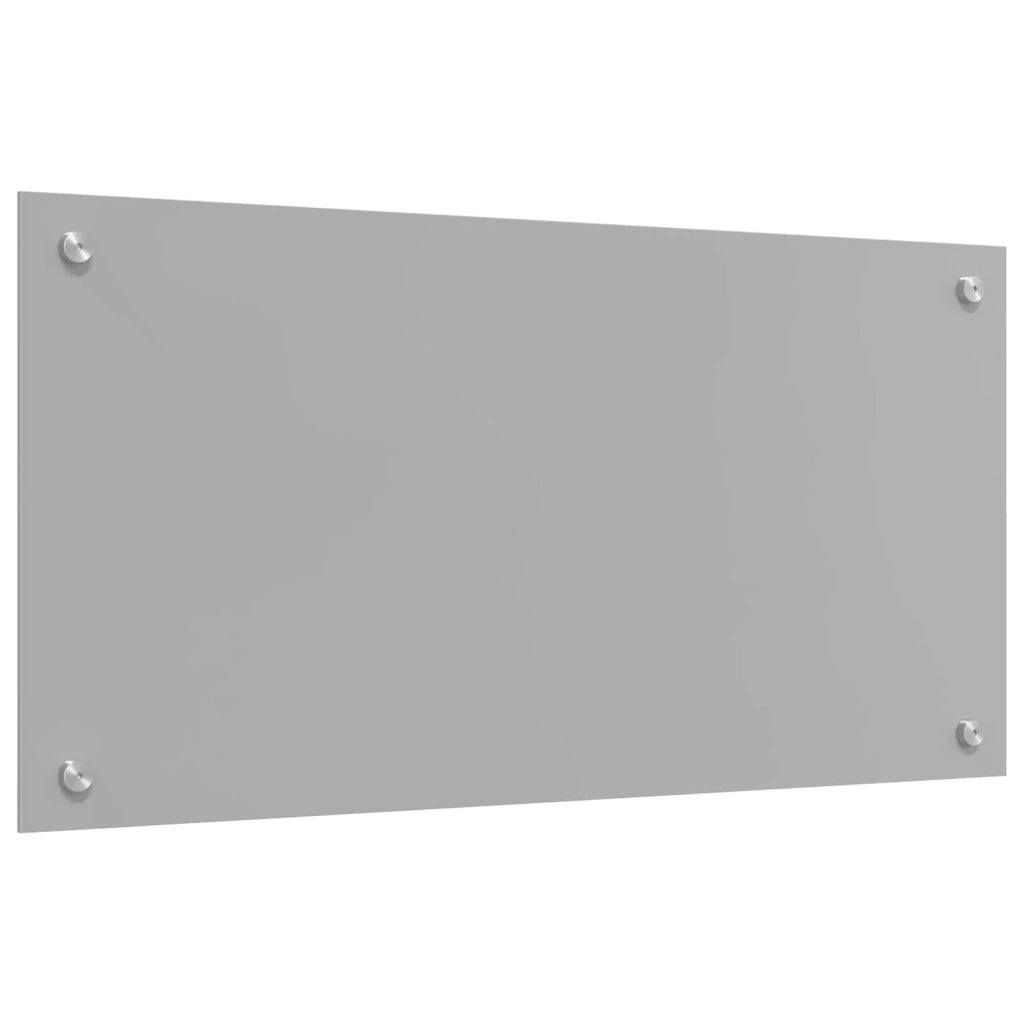 Paraschizzi da cucina moderno ed elegante 80 x 40 cm facile da installare e resistente al calore realizzato in vetro temperato grigio chiaro 02_0058441