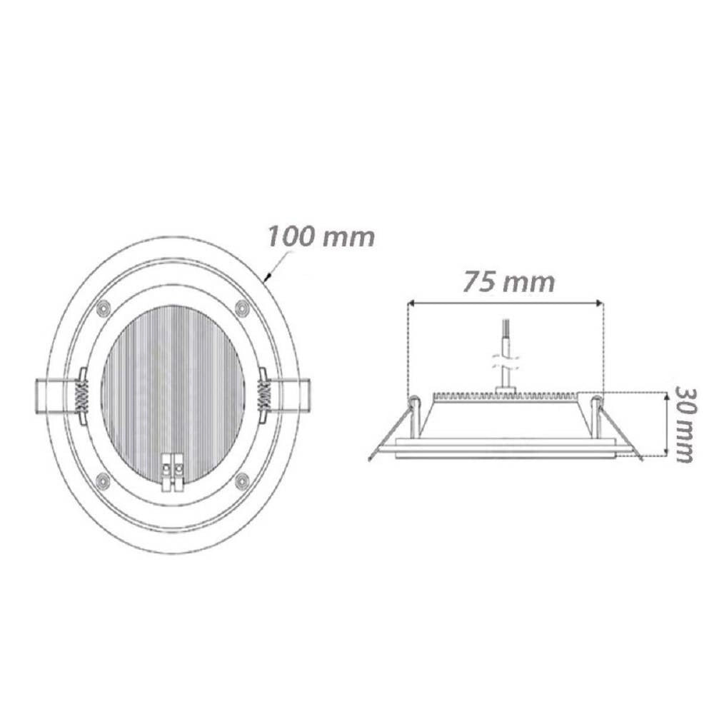 Trade Shop - Pannello Led Slim Incasso Bordo In Vetro 6w Cct Tre Colorazioni Di Luce P75e-t3c -