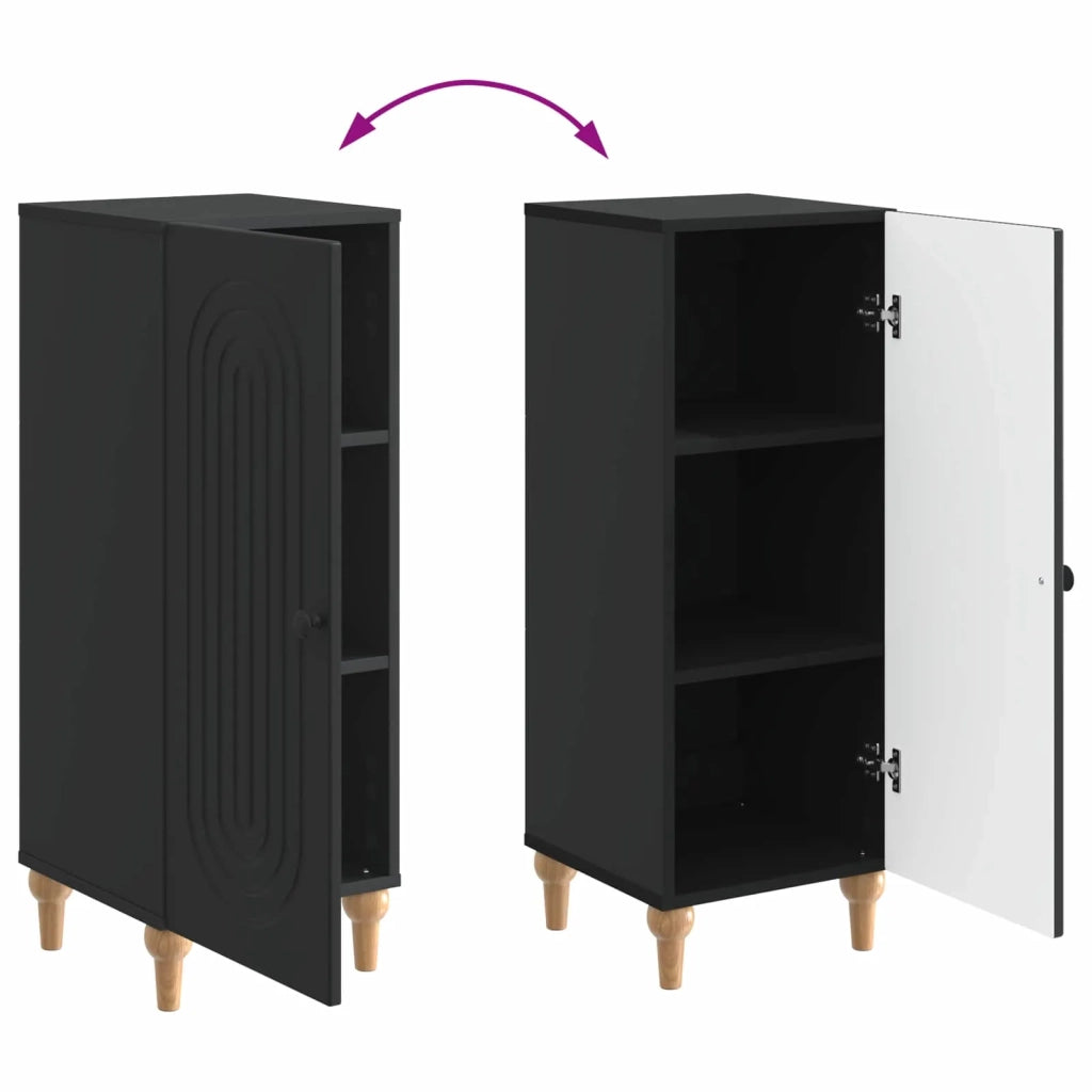 Credenza Nero 33 x 34,5 x 90 cm Legno ingegnerizzato