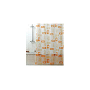 Tenda doccia 240×200 cm giallo con motivo sole – tessuto impermeabile resistente – Tevere