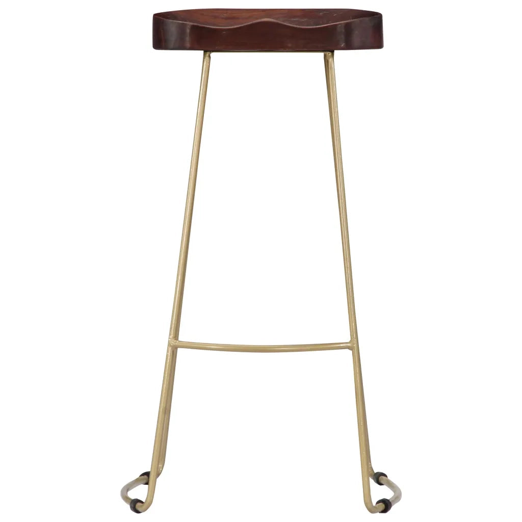 Sgabelli da Bar Gavin 2 pz Legno Massello di Mango cod mxl 73294