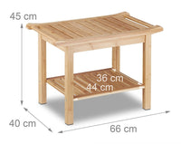 Sgabello in bambù tavolino da bagno laterale 3213047