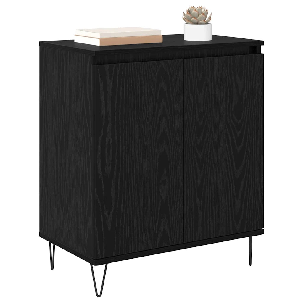 Credenza-Buffet-Armadio da cucina Rovere Nero 60 x 35 x 70 cm Legno multistrato 736438