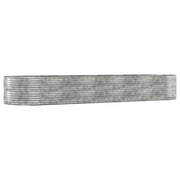 Fioriere | Cassetta per fiori | Letto Giardino Acciaio Zincato 447x140x68 cm Argento