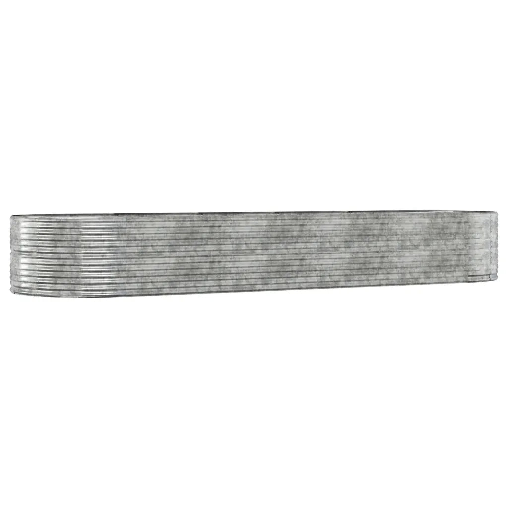 Fioriere | Cassetta per fiori | Letto Giardino Acciaio Zincato 447x140x68 cm Argento