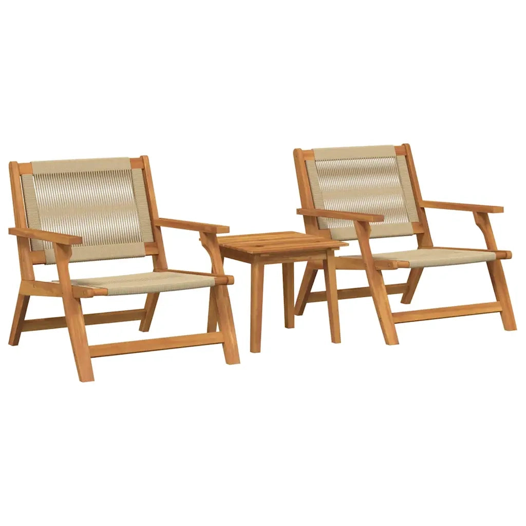 Sedie da Giardino con Tavolo 3 pcs Beige 3214439
