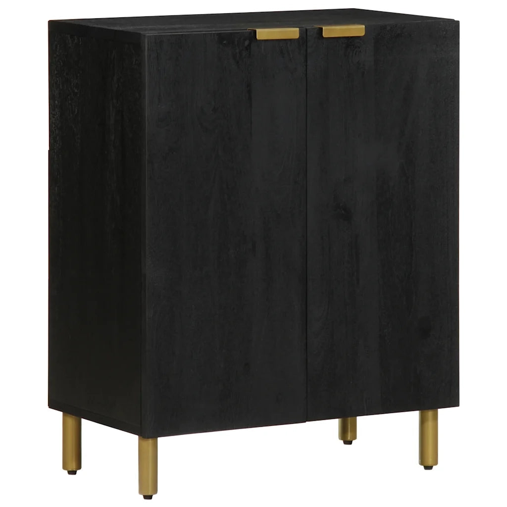 Credenze 3 pz Nere in Legno Multistrato