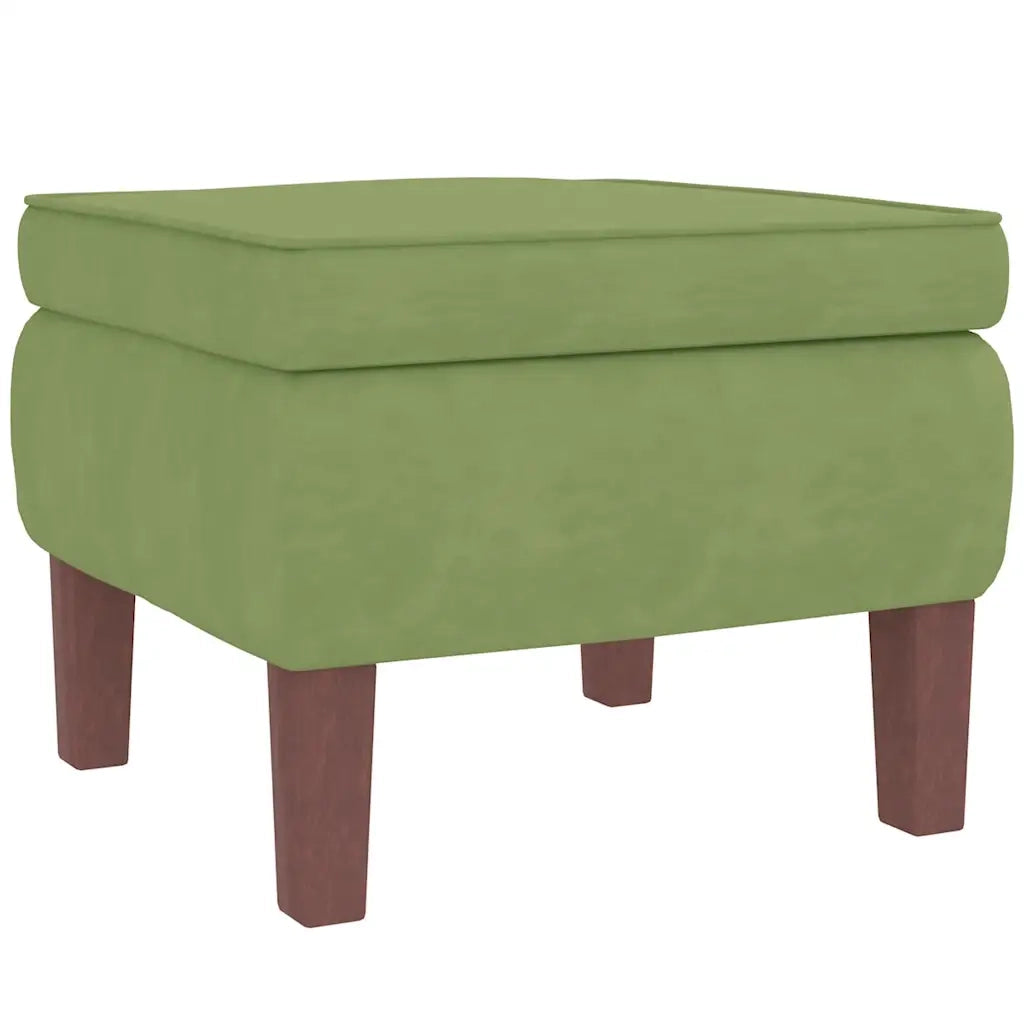 Sedia a dondolo con schienale alto in velluto verde chiaro 3121233