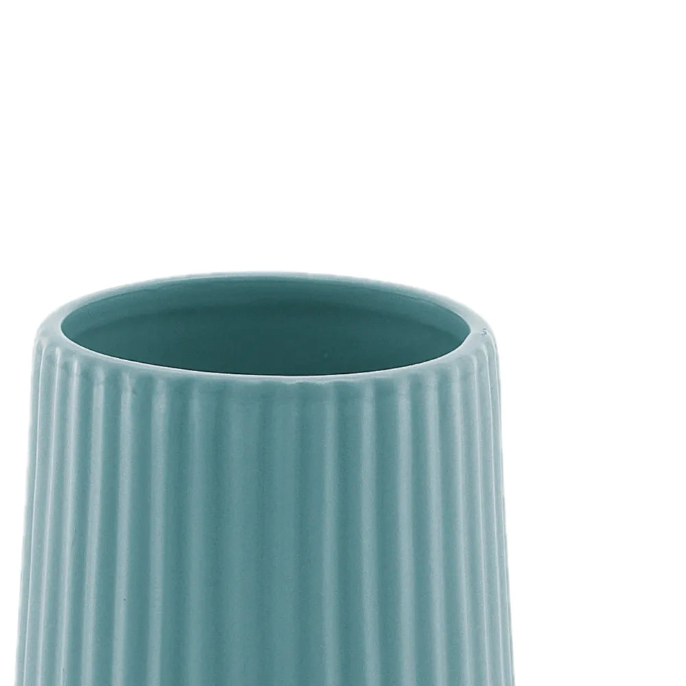 Portaspazzolini Gedy in ceramica azzurro polvere | Marika