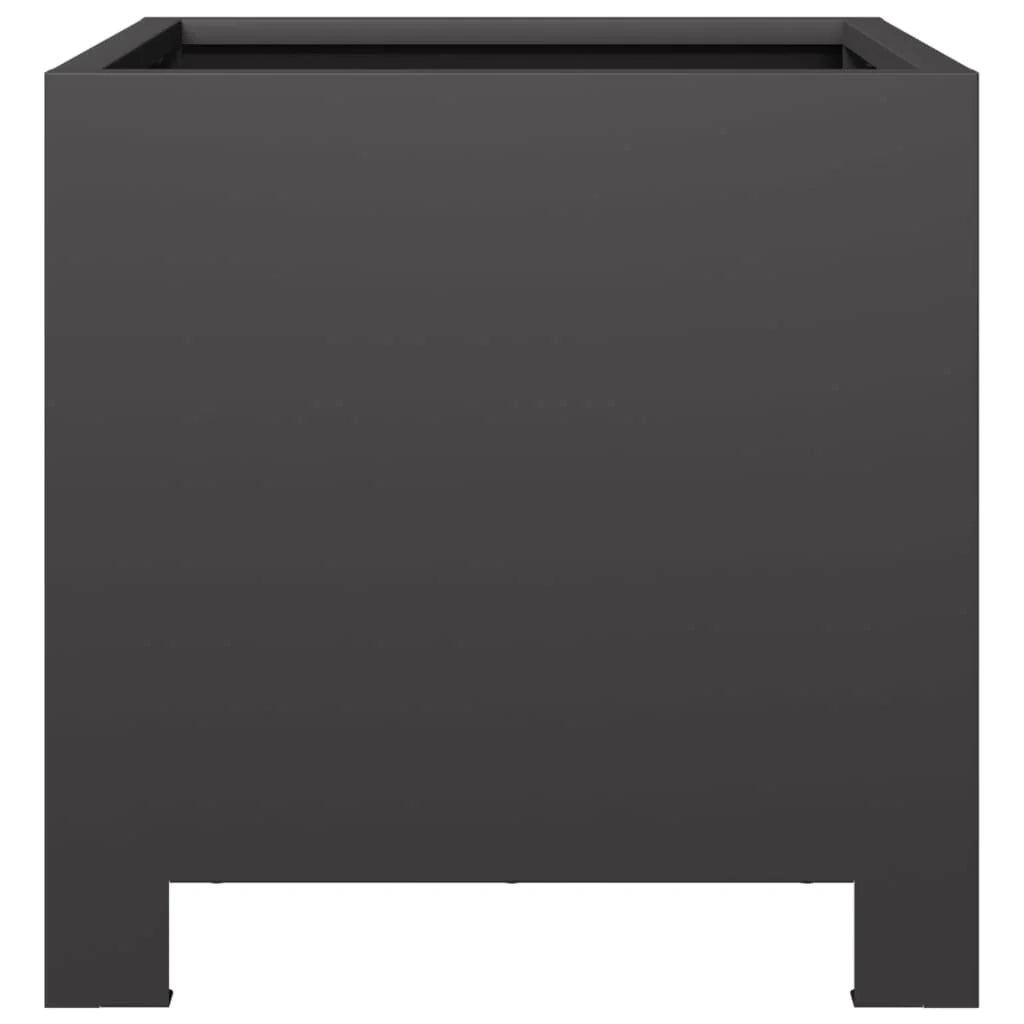 Fioriera rialzata per piante fiori giardino terrazze set da 2 30 x 30 x 30 cm acciaio nero 02_0038916
